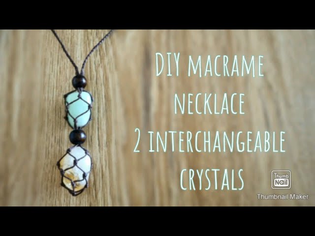 Handmade Macrame Crystal Necklace Holder Large or Double Crystal Neckl –  TheAncientMer