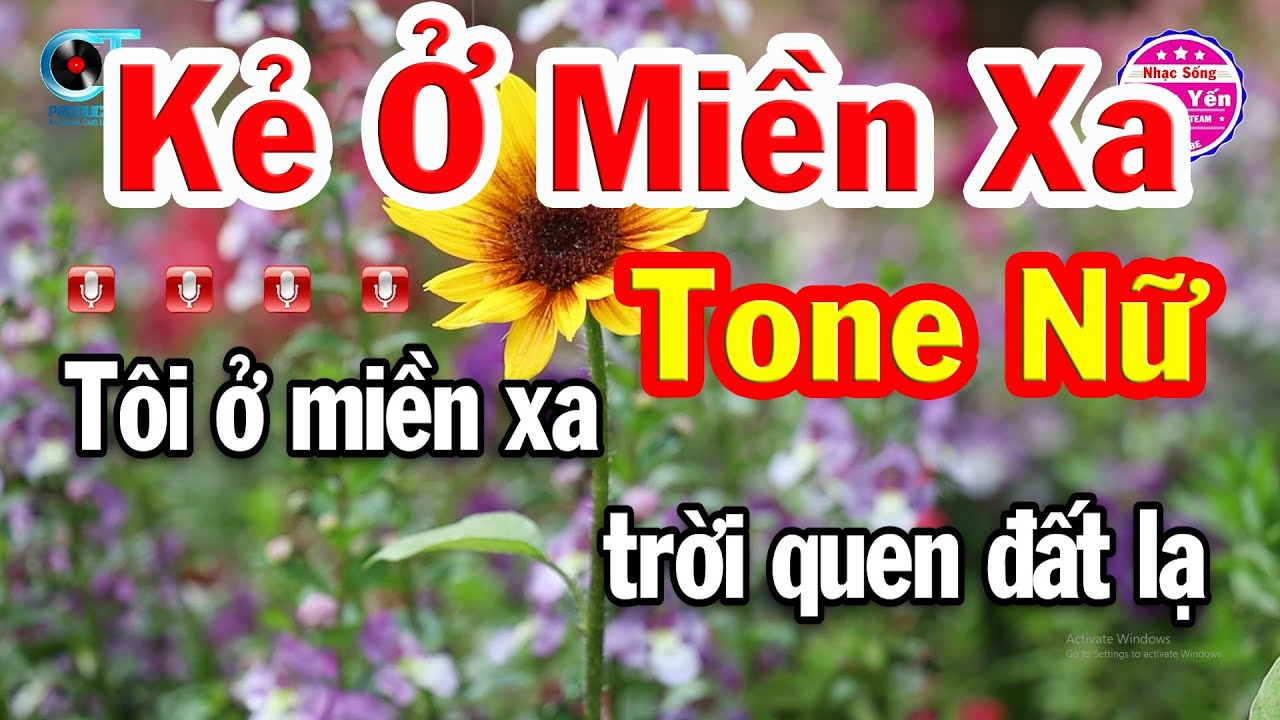 Kẻ Ở Miền Xa Karaoke Tone Nữ ( Am ) Nhạc Vàng Bolero Dễ Hát | Nhạc Sống Cẩm Yến