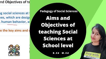 Aims and Objectives of teaching Social Sciences at School level | Pedagogy of Social Sciences