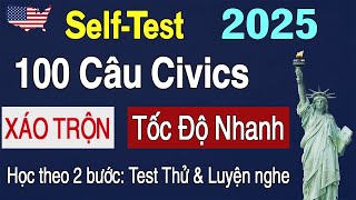 Test Full Set of 100 Civics Test Questions - US Citizenship | Quick Read - Hard to Listen US Citi...