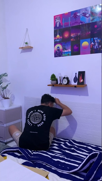 Cara Dekorasi Kamar Cowok | Kamar Aesthetic Dengan Wallpaper Dinding | Djar Creative