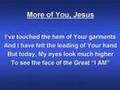 More of you jesus worship w lyrics