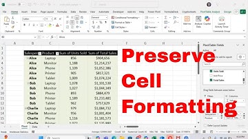 How To Preserve Cell Formatting When Updating and Refreshing Pivot Table in Excel With Ease! #excel