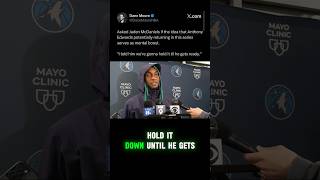 Jaden McDaniels On Playing Without Anthony Edwards #nba #timberwolves #nbaplayoffs