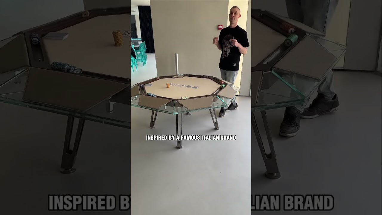 Unique Glass poker table