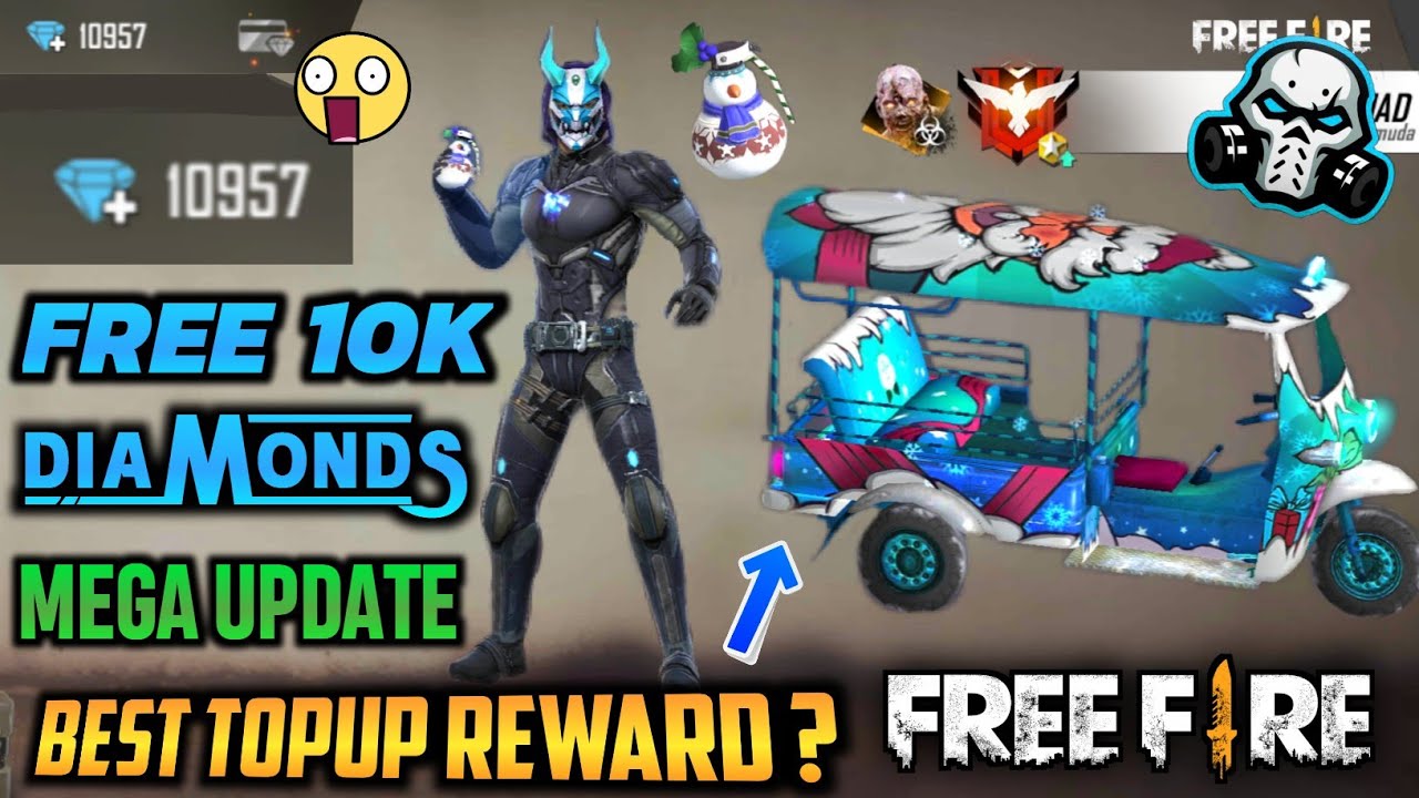 Garena Freefire 9999 Free Diamonds Full Details New Topup Event Winterlands Light
