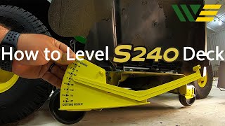 How to Level John Deere S240 deck Thumbnail