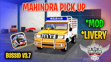 New Mahindra Pick Up Mod Tamil | Bus Simulator Indonesia | Mahindra Pick Up Truck In Bussid