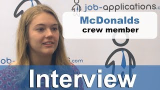 mcdonald's interview  - crew member 3