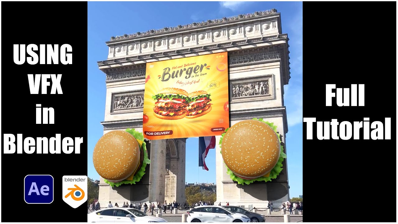 How to create Burger CGI Ads Using VFX In blender | Blender VFX ...