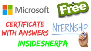 Microsoft Free online Internship Certification Answers Net Worth