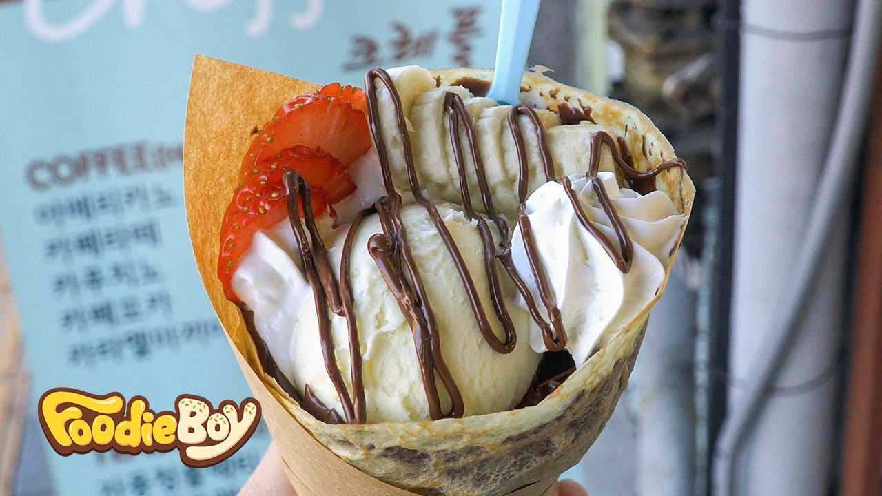 아이스크림 크레페 / Ice Cream Crepe - Korean Street Food / 인천 제물포 크레플