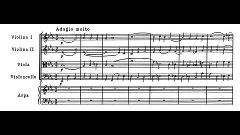 Pyotr Ilyich Tchaikovsky - Adagio molto in E-flat major for String Quartet and Harp