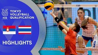 SERBIA vs. THAILAND - Highlights Women | Volleyball Olympic Qualification 2019