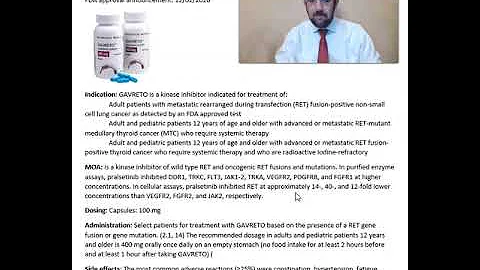 Gavreto (pralsetinib)- non-small cell lung cancer