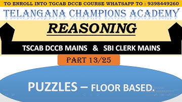 TGCAB DCCB Reasoning Crash Course_Part 13 #reasoning #trending  #dccb #sbimains #viral #crashcourse