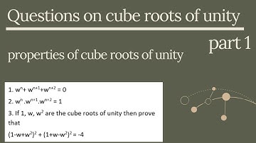 Questions on Cube Root of Unity (Part 1) | Math Class 11