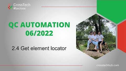 Automation Test | 2.4 Get element locator