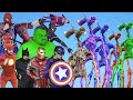 Superheroes VS Green Siren Head VS Red Siren Head VS Blue Siren Head VS Purple Siren Head 