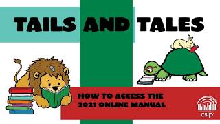 How to access the 2021 CSLP online manual