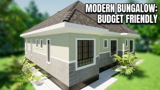 Modern Single Story 3 Bedroom Bungalow - Budget House Design