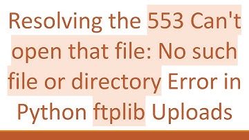 Resolving the 553 Can