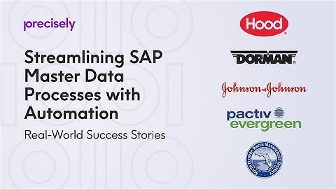 Streamlining SAP Master Data Processes: Case Studies from some of the largest companies in the world