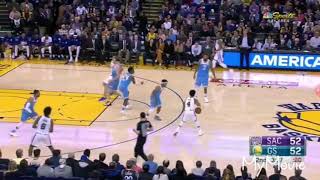 Stephen Curry making fun of Buddy Hield after he step out of bounds/Warriors vs Kings game...