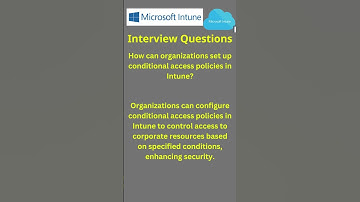 How can organizations set up conditional access policies in Intune