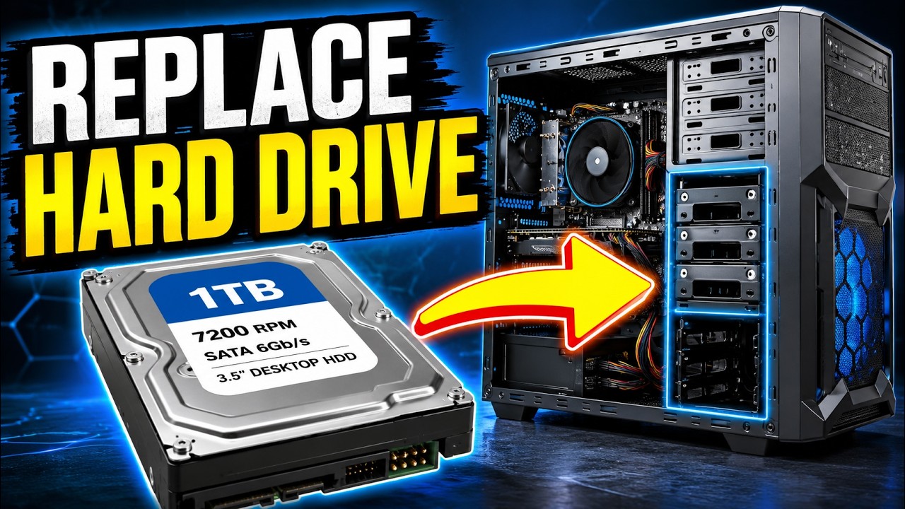 Changing Computer Hardrive How to replace or upgrade your PC hard drive - YouTube
