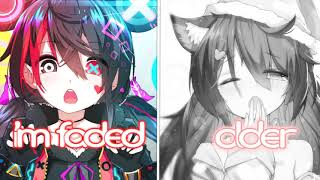 Nightcore - Faded vs. Closer-(Mashup)-//switching vocals//