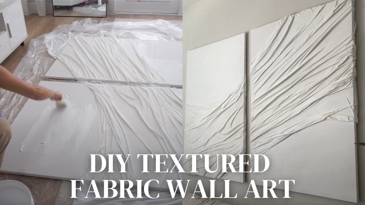 EASY DIY TEXTURED FABRIC WALL ART TUTORIAL diy canvas art, step by