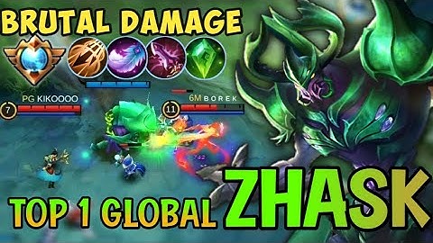 SUPREME Zhask Brutal Damage! Zhask Best Damage Build | Top 1 Global Zhask - Mobile Legends