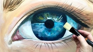 Beginner Learn to paint Realistic Eye in acrylic | TheArtSherpa