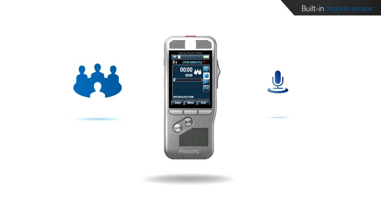 Philips Digital Pocket Memo - Motion sensor
