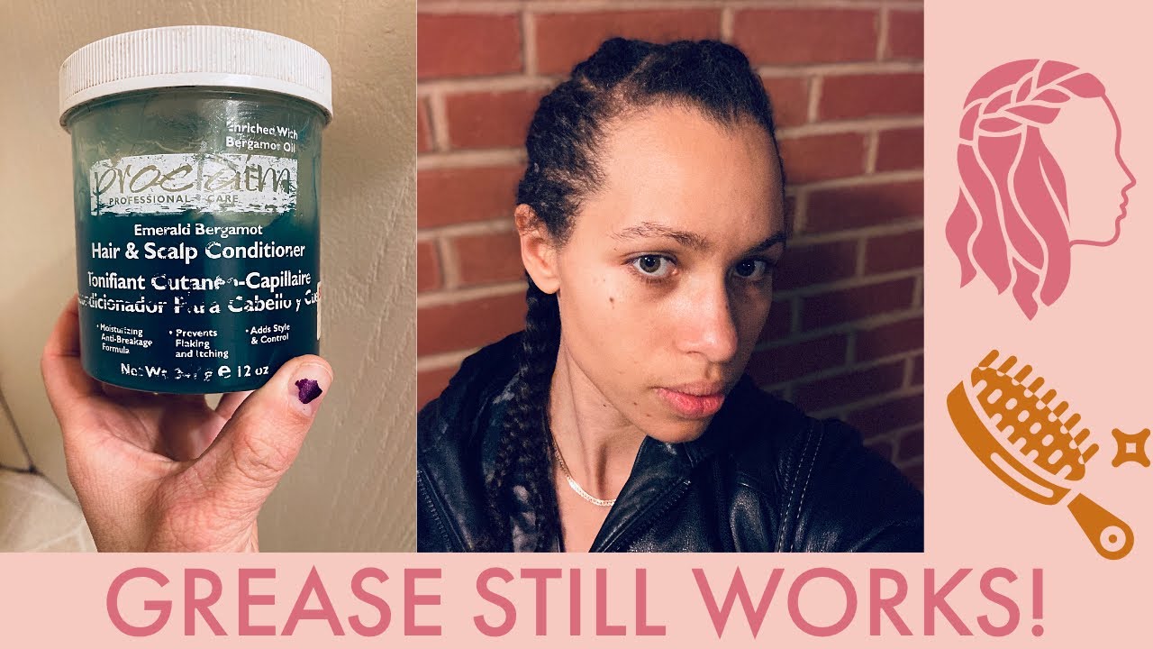 Wedge Cornrow Braids on Blown Out Natural Hair Using GREASE YouTube