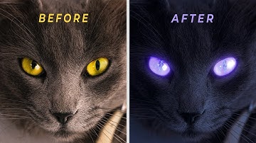 Glow Effect Photoshop | Glowing Cat Eyes in Photoshop Tutorial