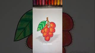 Menggambar Buah Rambutan Mudah #drawing #shorts #buah #rambutan #fruit #games #game #art #mudah