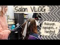 SALON VLOG- Highlights, Balayage &amp; Handtied Extensions!