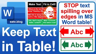 How to Keep Text Within MS Word Document Table Margins