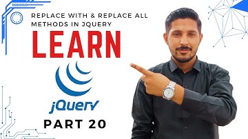 20 - replaceWith & replaceAll Methods in Jquery Urdu / Hindi | Yazdan Haider