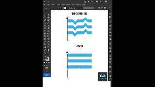 Beginner to Pro: Waving Flag in Illustrator! #illustration #adobeillustrator