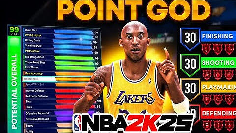 BEST 2-WAY POINT GUARD BUILD in NBA 2K25! CONTACT DUNKS + LIMITLESS RANGE!best build 2k25