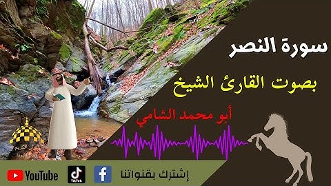 سورة النصر مكتوبة بصوت القارئ الشيخ (أبو محمد الشامي) للحفظ