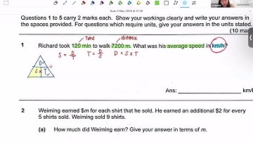 Answers to PSLE Math 2024 Paper 2 Question 1