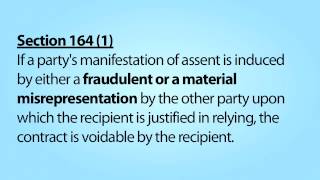 23. Contracts: Misrepresentation