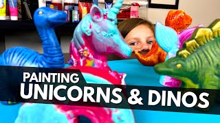 Painting Unicorns And Dinosaurs