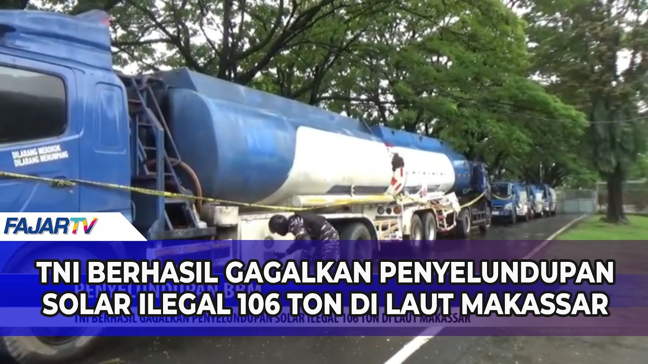 TNI BERHASIL GAGALKAN PENYELUNDUPAN SOLAR ILEGAL 106 TON DI LAUT MAKASSAR