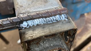 a simple way to weld concrete steel with galvanized box pipe