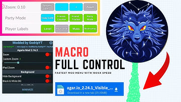 Agario Xelahot Macro Full Master Control Mod MENU with No Lag and Zoom iOS & Android